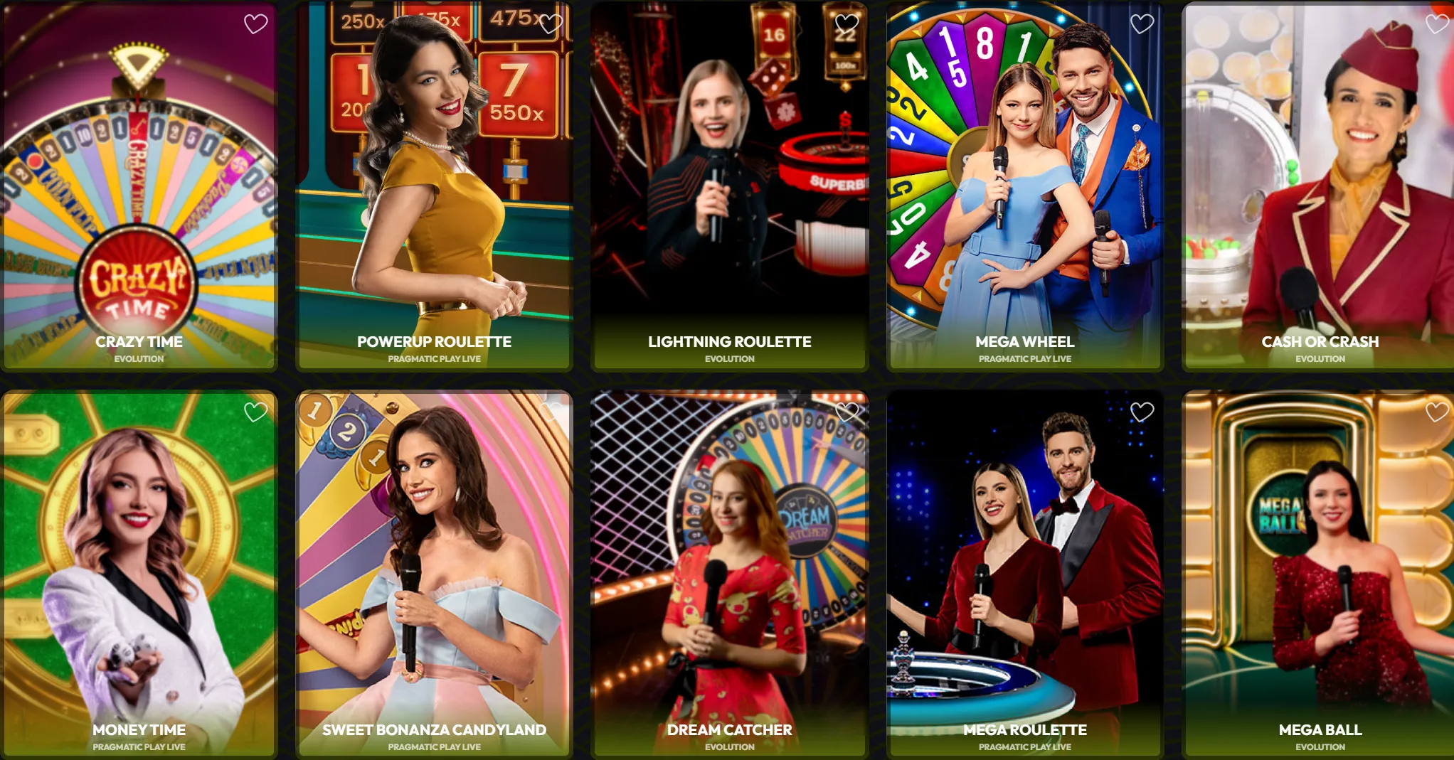 Live game shows in MakiSpin Casino zoals Crazy Time en Mega Wheel
